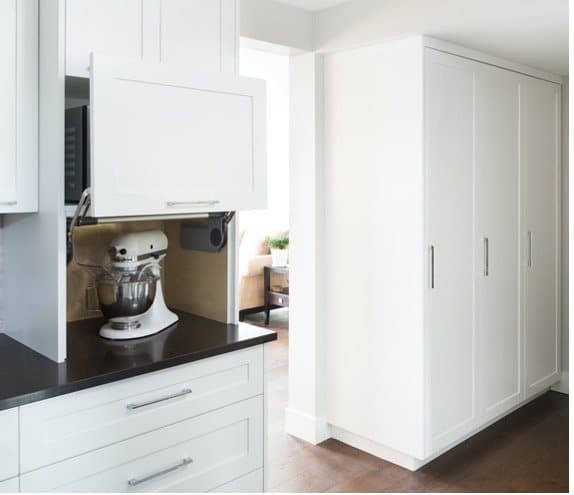 white tall kitchen cabinets